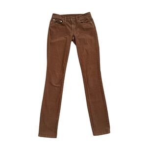 Tory Burch Ivy Super Skinny Corduroy Pants Camel Size 25 $195